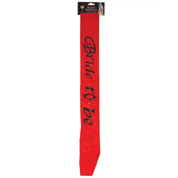 Bride to Be Flashing Sash - Red - Bachelorette & Party Supplies