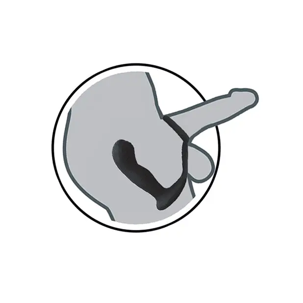 Butts Up Prostate Massager w/Scrotum & Cockring - Black - Anal Products