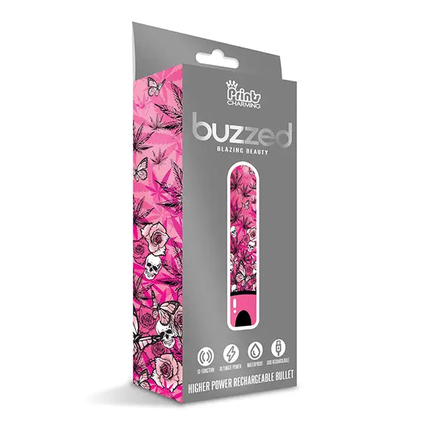 Buzzed 3.5’’ Rechargeable Bullet - Blazing Beauty Pink - Stimulators