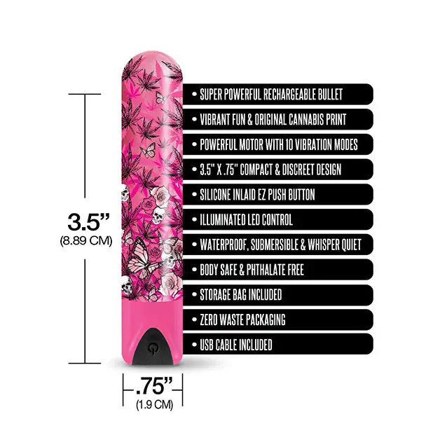 Buzzed 3.5’’ Rechargeable Bullet - Blazing Beauty Pink - Stimulators