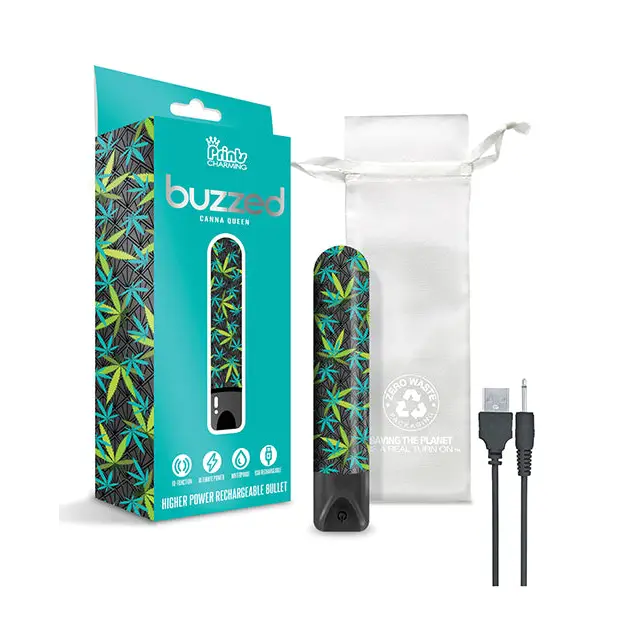 Buzzed 3.5’’ Rechargeable Bullet - Canna Queen Black - Stimulators