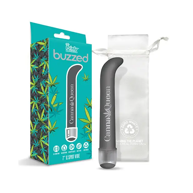 Buzzed 7’’ G-Spot Vibe - Canna Queen Black - Vibrators