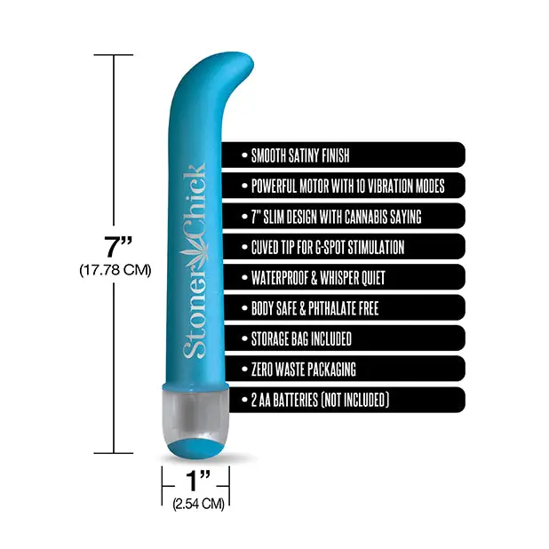 Buzzed 7’’ G-Spot Vibe - Stoner Chick Blue - Vibrators