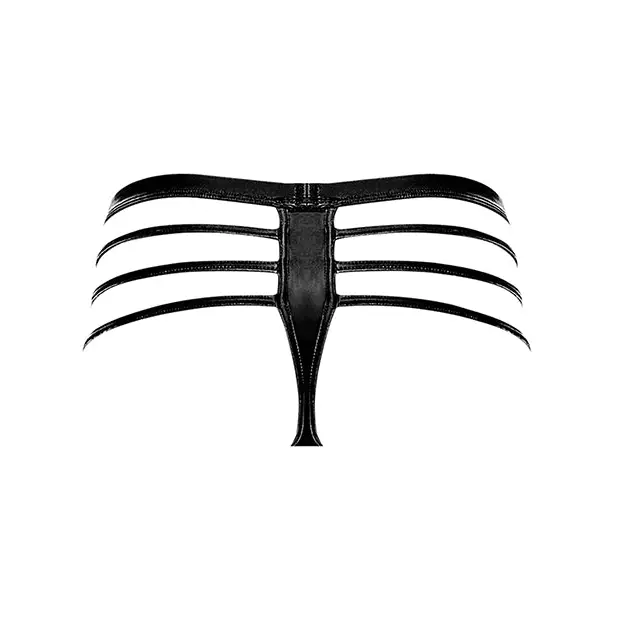 Cage Matte Cage Thong Black L/XL - Lingerie - Packaged