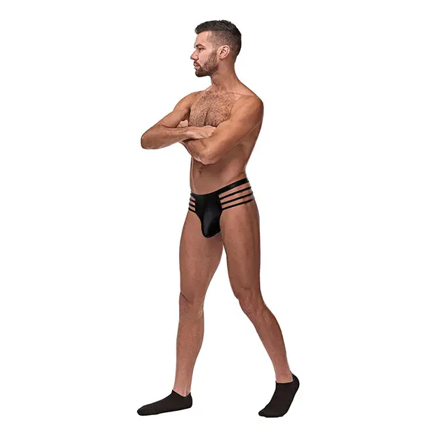 Cage Matte Cage Thong Black S/M - Lingerie - Packaged
