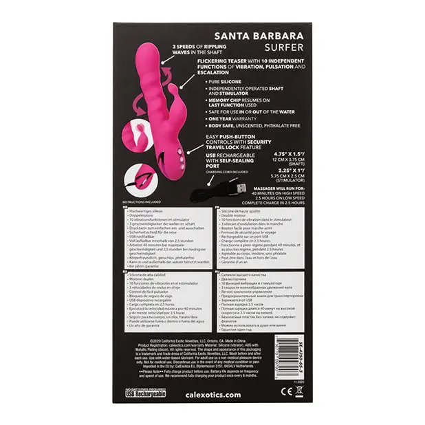 California Dreaming Santa Barbara Surfer - Pink - Vibrators