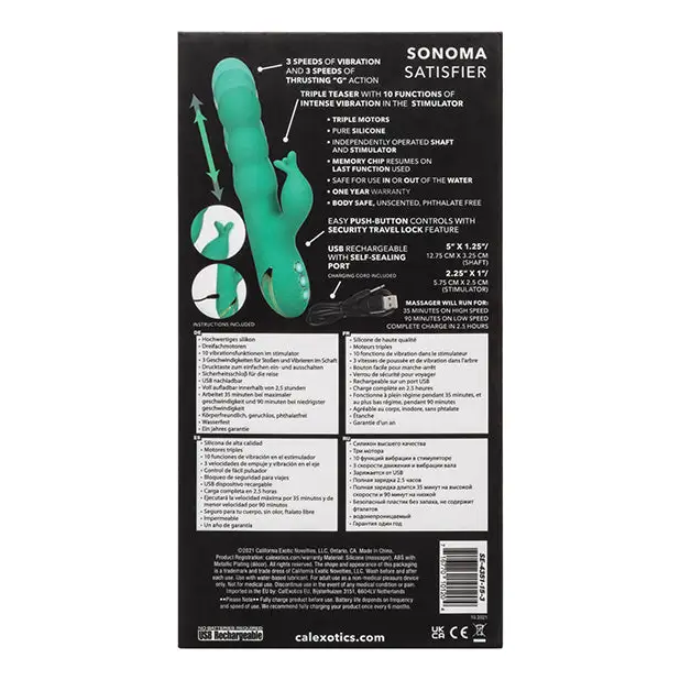 California Dreaming Sonoma Satisfier - Green - Vibrators