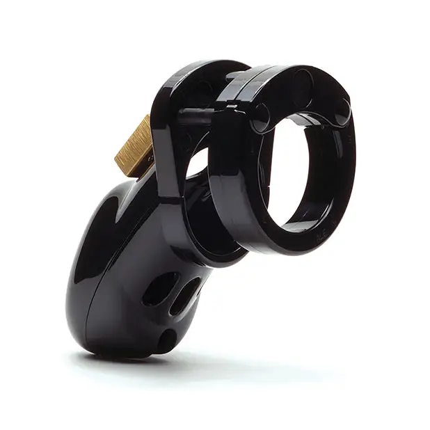 CB-3000 3’’ Cock Cage & Lock Set - Black - Bondage Blindfolds & Restraints