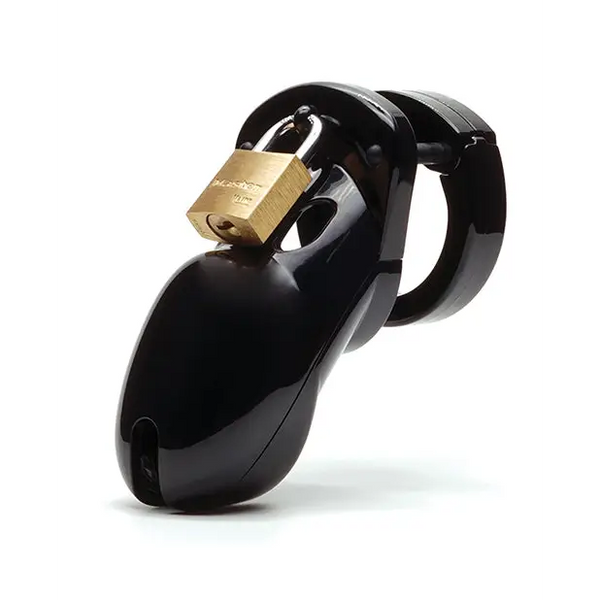 CB-3000 3’’ Cock Cage & Lock Set - Black - Bondage Blindfolds & Restraints