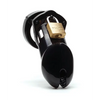 CB-6000 3 1/4’’ Cock Cage & Lock Set - Black - Bondage Blindfolds & Restraints