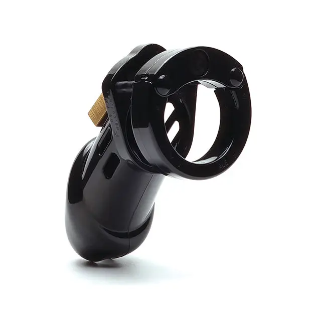 CB-6000 3 1/4’’ Cock Cage & Lock Set - Black - Bondage Blindfolds & Restraints