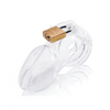 CB-6000 3 1/4’’ Cock Cage & Lock Set - Clear - Bondage Blindfolds & Restraints