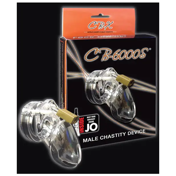 CB-6000S 2 1/2’’ Cock Cage & Lock Set - Clear - Bondage Blindfolds & Restraints