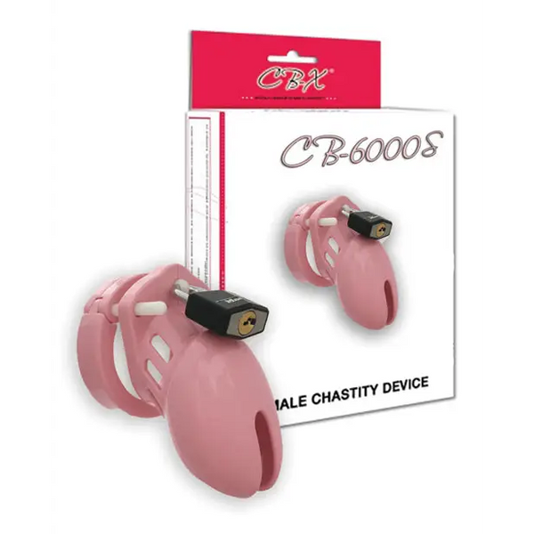 CB-6000S 2 1/2’’ Cock Cage & Lock Set - Pink - Bondage Blindfolds & Restraints