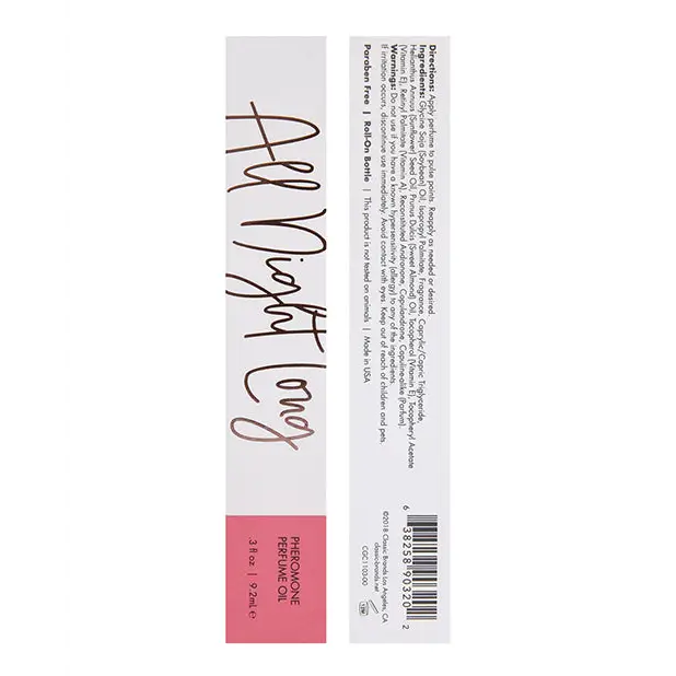 CGC Perfume Oil w/Pheromones - 9.2 ml All Night Long - Setting The Mood
