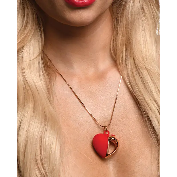 Charmed 10X Vibrating Silicone Heart Necklace - Stimulators