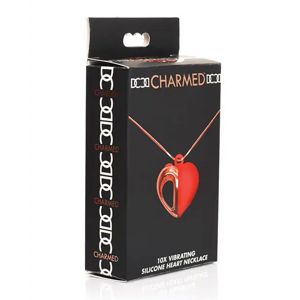 Charmed 10X Vibrating Silicone Heart Necklace - Stimulators