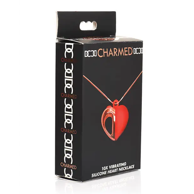 Charmed 10X Vibrating Silicone Heart Necklace - Stimulators