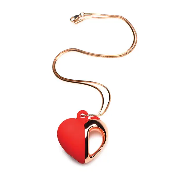 Charmed 10X Vibrating Silicone Heart Necklace - Stimulators