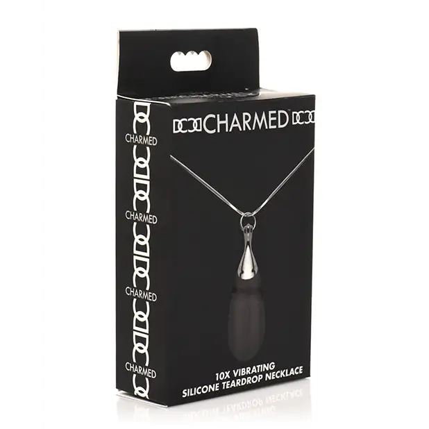 Charmed 10X Vibrating Silicone Teardrop Necklace - Stimulators