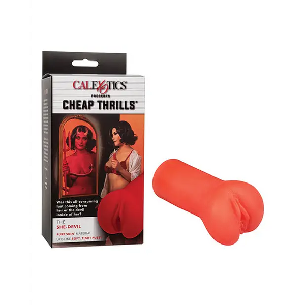 Cheap Thrills The She-Devil Pussy Masturbator - Red - Dolls & Masturbators