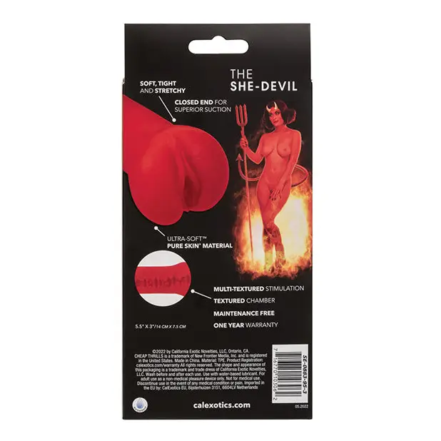 Cheap Thrills The She-Devil Pussy Masturbator - Red - Dolls & Masturbators