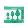 Cheeky Gems 3 pc Plug Set - Green - Anal Products