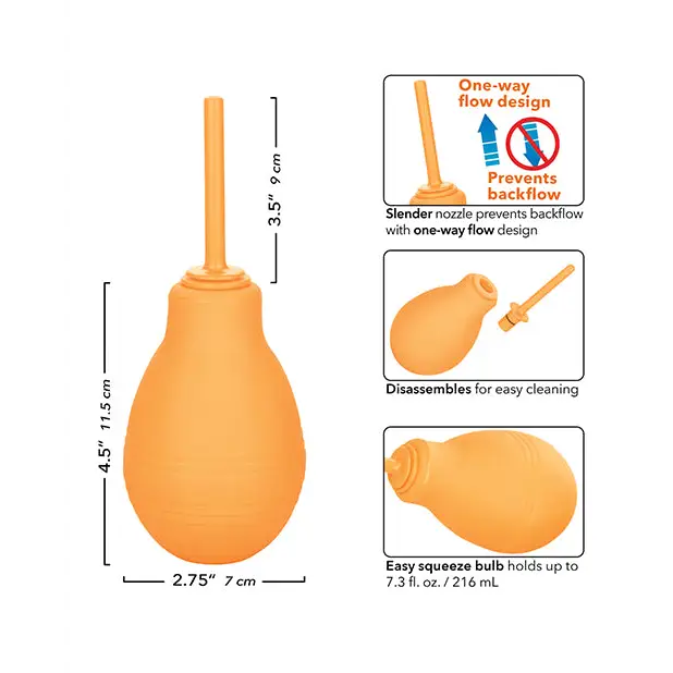 Cheeky One Way Flow Anal Douche - Orange - Anal Products