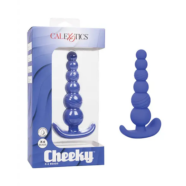 Cheeky X-6 Beads - Purple - Anal Products