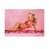 Cherry Strappy Lace Unlined Underwire Bra w/Heart Ring Detail & Panty Red MD - Lingerie - Hanging