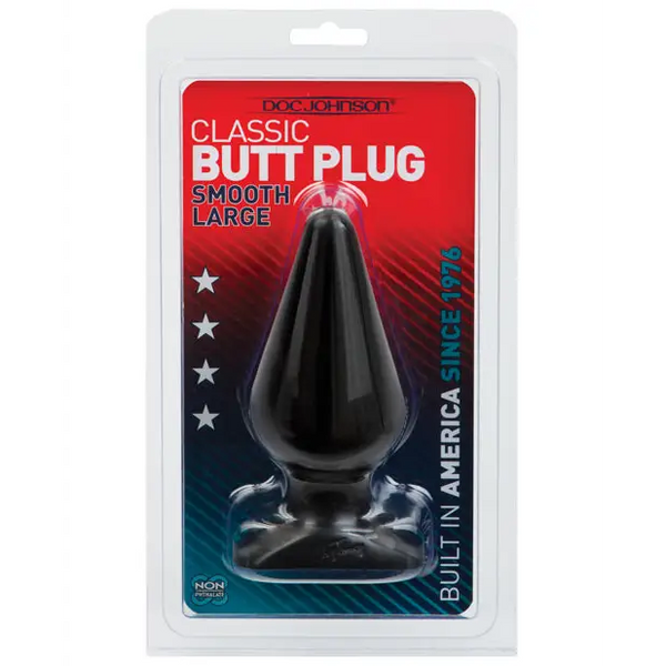 Classic Butt Plug - Large Black - Anal Products