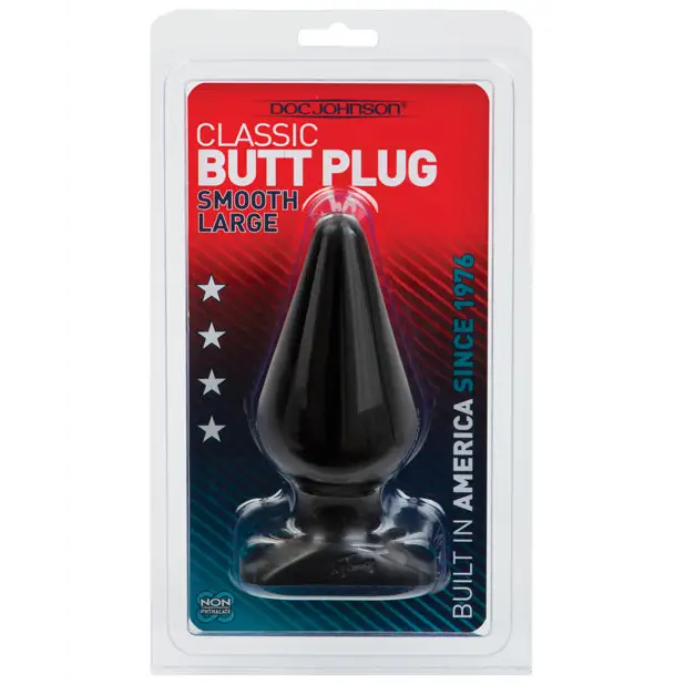 Classic Butt Plug - Large Black - Anal Products