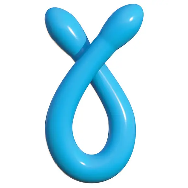 Classix 18’’ Bendable Double Whammy - Blue - Dongs & Dildos