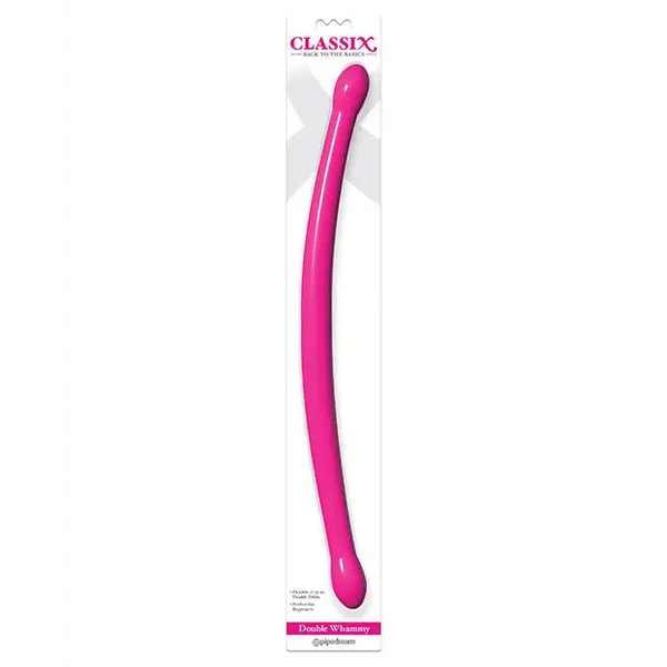 Classix 18’’ Bendable Double Whammy - Pink - Dongs & Dildos