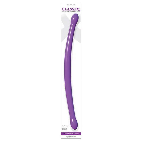 Classix 18’’ Bendable Double Whammy - Purple - Dongs & Dildos