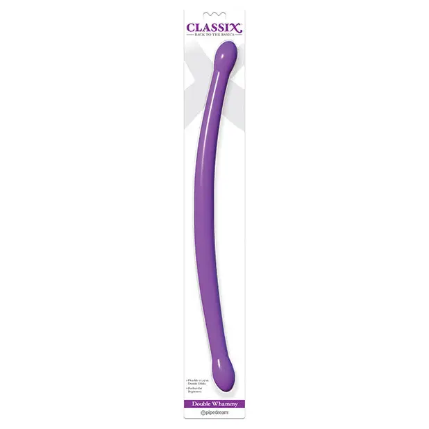 Classix 18’’ Bendable Double Whammy - Purple - Dongs & Dildos