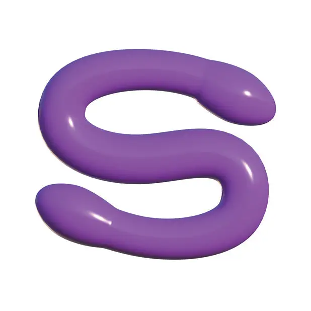 Classix 18’’ Bendable Double Whammy - Purple - Dongs & Dildos
