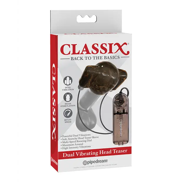 Classix Dual Vibrating Head Teaser - Black/Smoke - Dolls & Masturbators