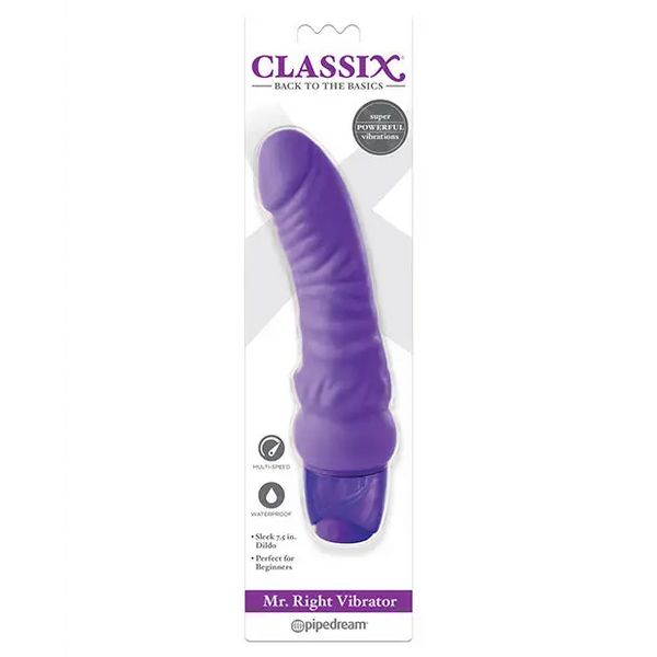 Classix Mr Right Vibrator - Purple - Vibrators