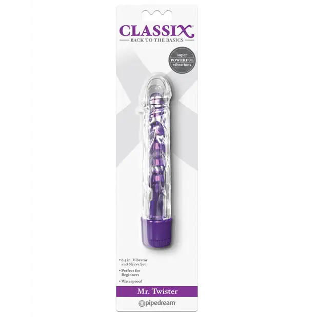 Classix Mr Twister Vibe w/Sleeve - Purple - Vibrators