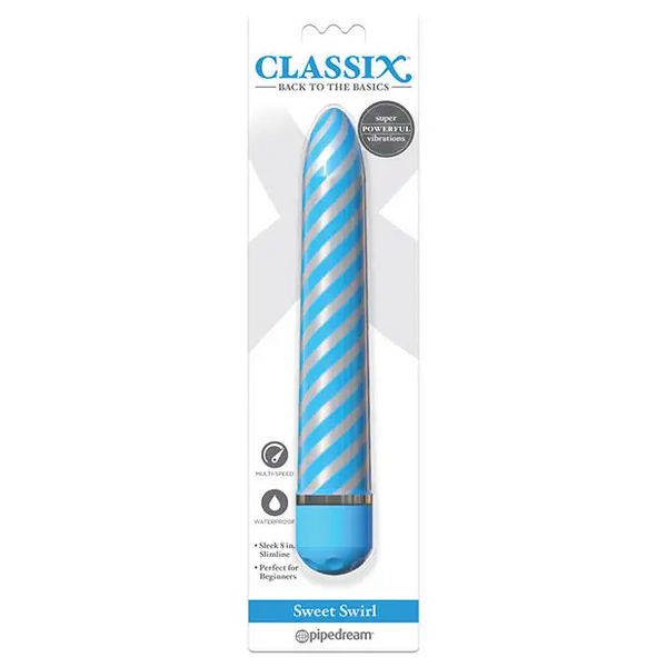 Classix Sweet Swirl Vibrator - Blue - Vibrators