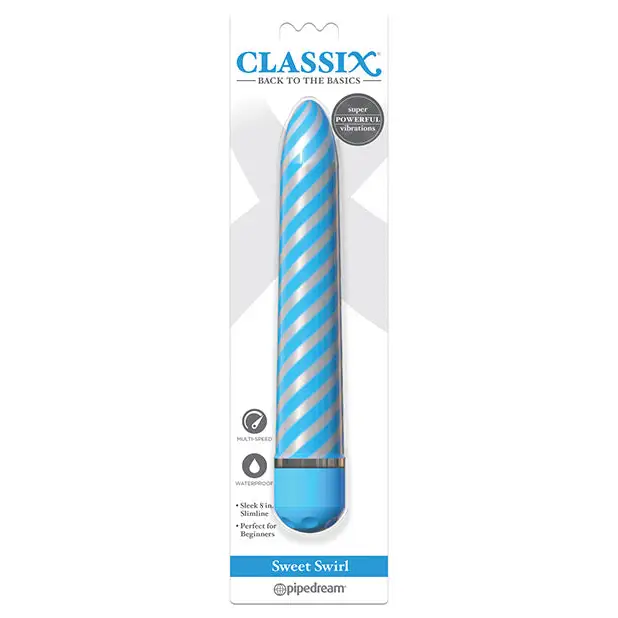 Classix Sweet Swirl Vibrator - Blue - Vibrators