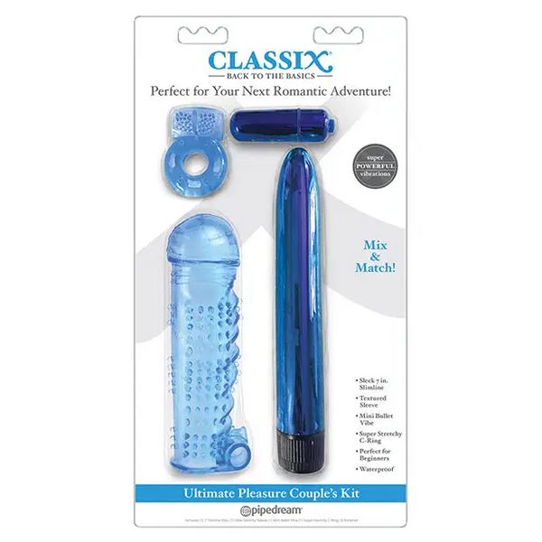 Classix Ultimate Pleasure Couples Kit - Blue - Vibrators