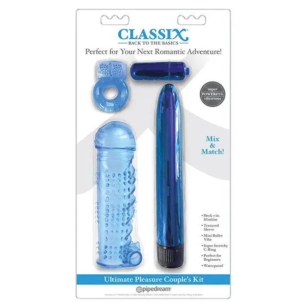 Classix Ultimate Pleasure Couples Kit - Blue - Vibrators