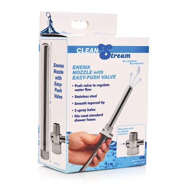 Clean Stream Enema Nozzle w/Push Valve - Anal Products