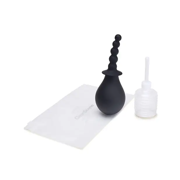 CleanScene 4 Pc Soft Squeeze Beaded Anal Douche Set w/Flared Base - Anal Products
