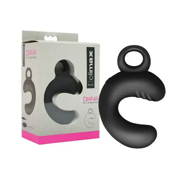 Climax Elite Diana C Shaped Vibe - Black - Stimulators