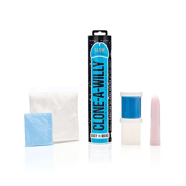 Clone-A-Willy Kit Vibrating Glow in the Dark - Blue - Dongs & Dildos