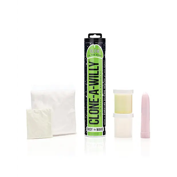 Clone-A-Willy Kit Vibrating Glow in the Dark - Green - Dongs & Dildos