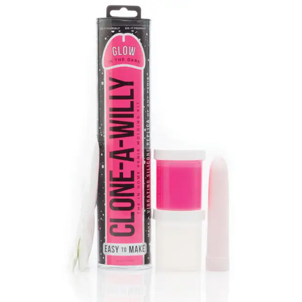 Clone-A-Willy Kit Vibrating Glow in the Dark - Hot Pink - Dongs & Dildos